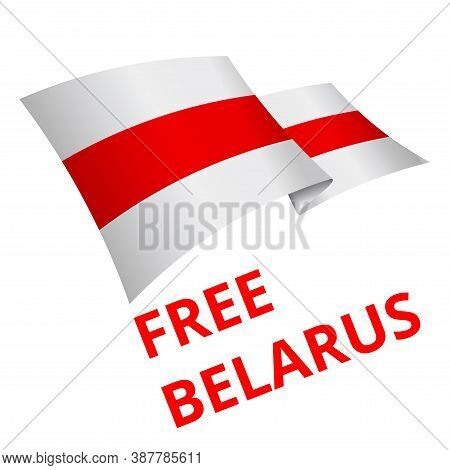 Historical Flag Of Belarus And A Symbol Of Protest Against The Dictatorship
