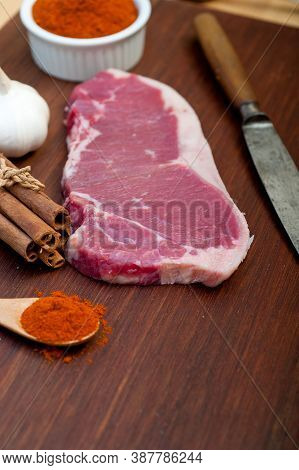 Raw Uncooked  Ribeye Beef Steak