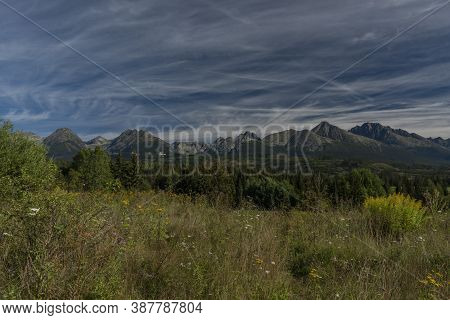 Rock Hills In Vysoke Tatry Mountains In Slovakia In Summer Sunny Day