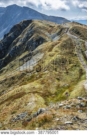 Salatin Peak, Western Tatras Mountains, Slovak Republic. Hiking Theme. Seasonal Natural Scene.