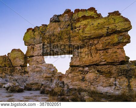 Stunning Sunset At The Famous Rock Formation Called 