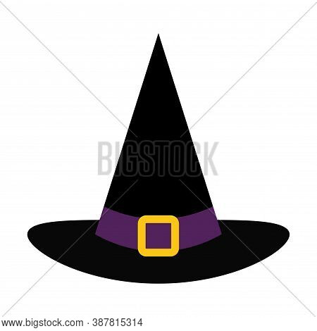 Isolated Witcher Hat Halloween October Scary Icon- Vector