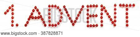 Red Christmas Ball Ornament Building Word 1 Advent Means Frist Advent