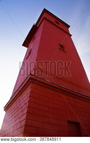 Ukraine, Khablovsky Lighthouse, Which Stands In The Field For Relaying The Signal Of Conducting Ship