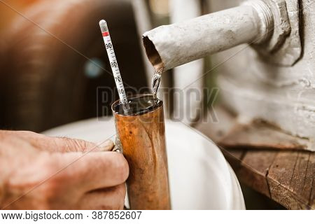 Close Up Of Traditional Homemade Distillery For Making Brandy