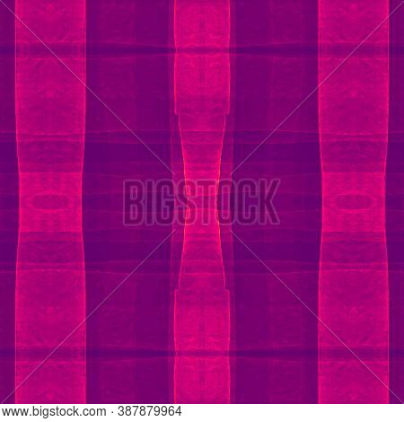 Bright Abstract Check Pattern. Watercolour Tartan Repeat. Retro Squares For Cloth Print. Seamless Ch