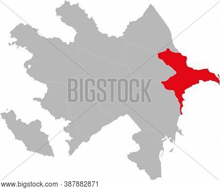 Absheron Region Isolated On Azerbaijan. Gray Background.