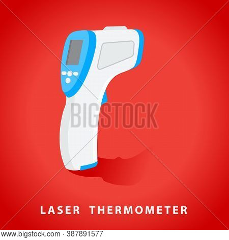 Temperature Thermometer Gun. Check For Forehead Temperature. Laser Sensor For Fever Measure In Covid