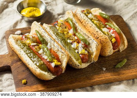 Homemade Chicago Style Hot Dogs