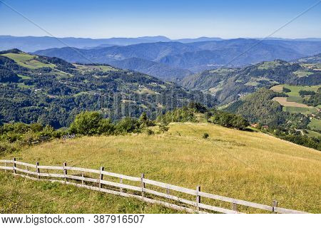 Kapija Podrinja Viewpoint In Western Serbia On The Beginning Of The Tara Mountain In Serbia.