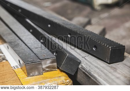 Metal Guides For Cnc Machine In A Factory
