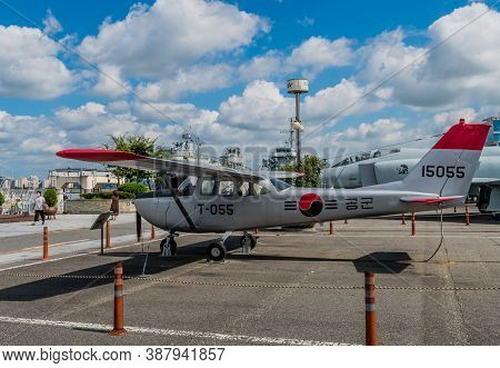 Seosan, South Korea; September 13, 2020: For Editorial Use Only. Port Side View Of Cessna 150 Milita