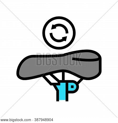 Bicycle Seat Adjustment Color Icon Vector. Bicycle Seat Adjustment Sign. Isolated Symbol Illustratio
