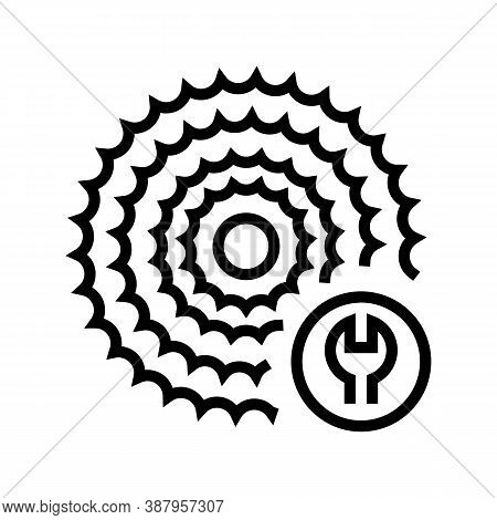Cassette Cogset Replacement Line Icon Vector. Cassette Cogset Replacement Sign. Isolated Contour Sym
