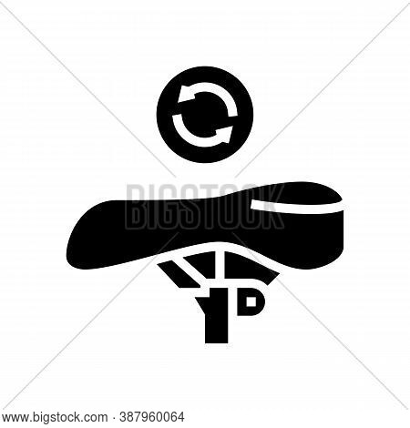 Bicycle Seat Adjustment Glyph Icon Vector. Bicycle Seat Adjustment Sign. Isolated Contour Symbol Bla