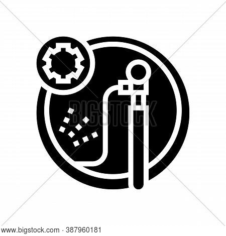 Wheel Chambre Glyph Icon Vector. Wheel Chambre Sign. Isolated Contour Symbol Black Illustration
