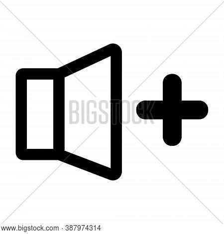 Speaker Icon Illustration. Decrease, Increase Sound Wolume Symbol. Mute Concept.