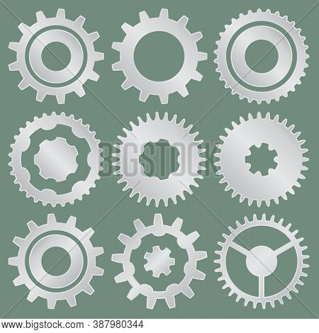 Vector Collection Of Aluminum Gear Wheels