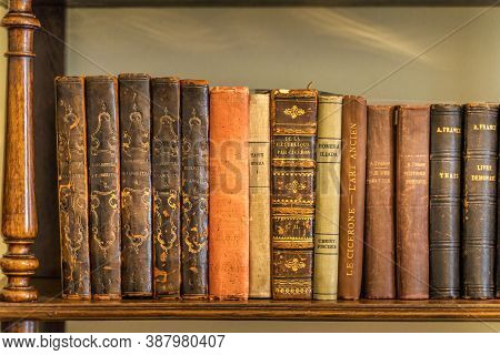 Oblegorek Poland Mar 2019 Henryk Sienkiewicz Book Collection In National Museum. He Was Polish Journ