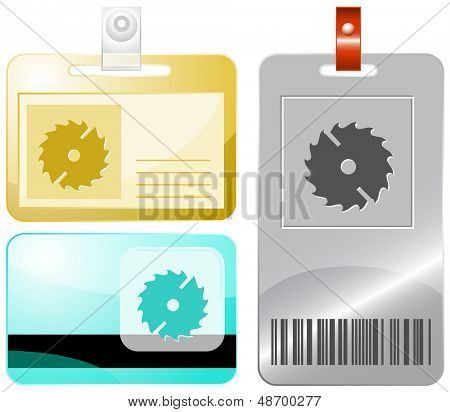 Circ saw. Raster id cards.