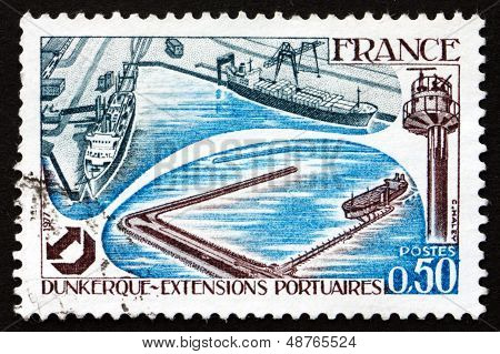 Postage Stamp France 1977 Dunkirk Harbor