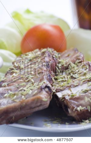 อเมริกันสดซี่โครง Sausace บาบีคิวออริกาโน