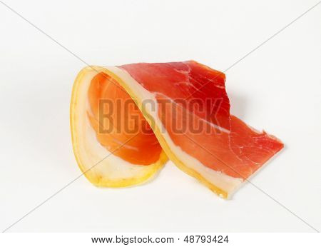 doblado rebanada de jamón