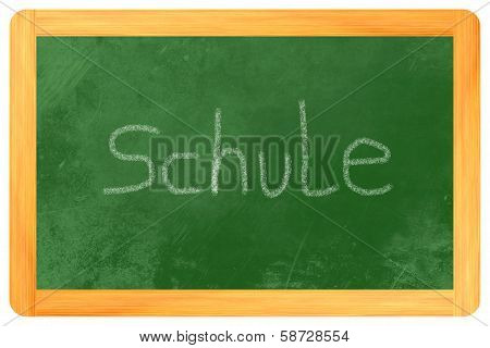 Schule Chalk On Blackboard