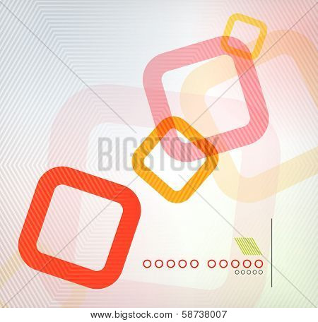 Colorful square geometric shape flat design for infographics | business background | banners | business techno icon