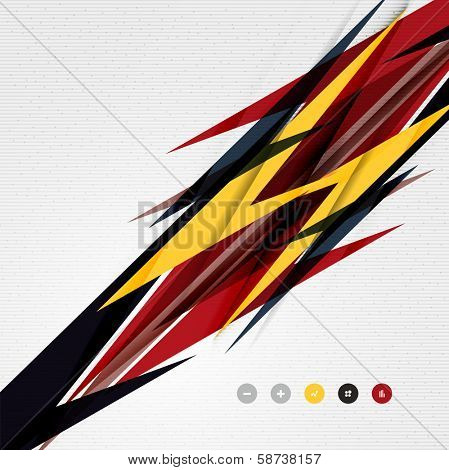 Colorful abstract technology lightning shapes