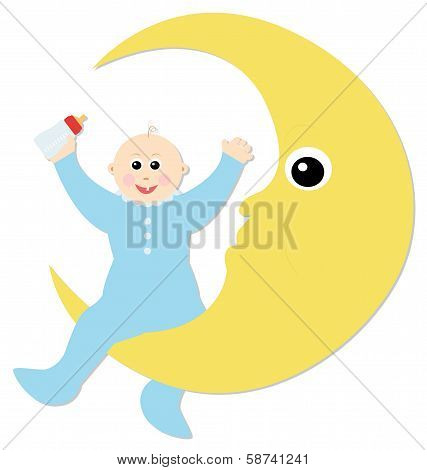 baby and the moon
