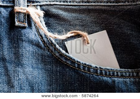 Pocket jeans con etichetta vuota