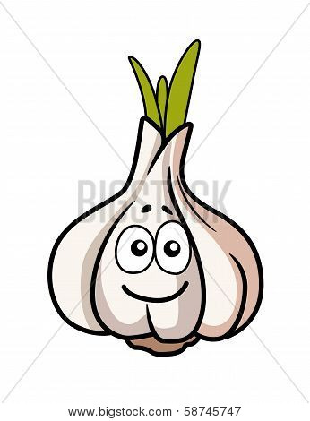Smiley faced garlic bulb