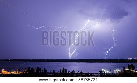 Lightning Over The River 4
