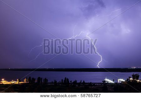 Lightning Over The River 5