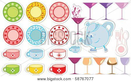 Menu style. Set.
