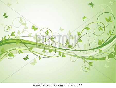 Green spring banner