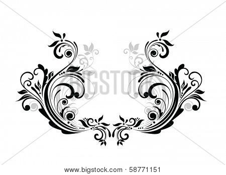 Vintage floral heading