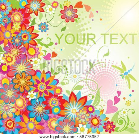 Summery colorful background