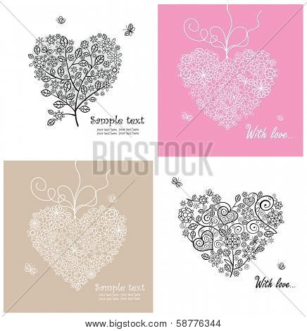 Beautiful lacy greeting cards