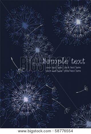 Abstract background with dandelions