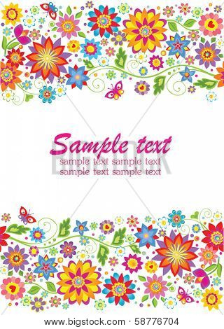Summery floral border