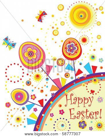 Easter greeting abstract card