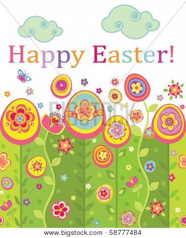 Easter seamless postcard
