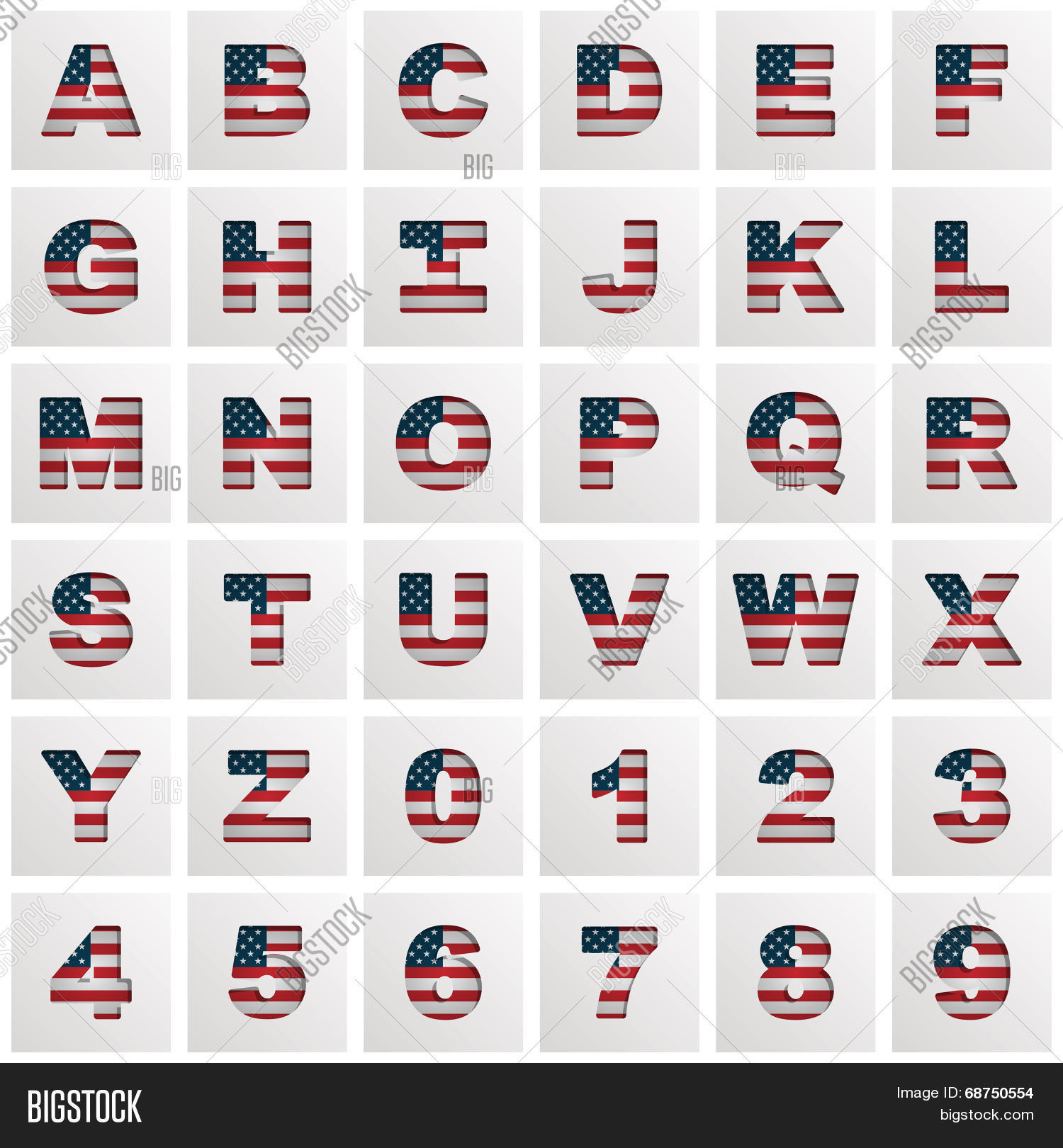 Usa Alphabet Vector &amp; Photo (Free Trial) | Bigstock