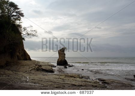 태평양에 저녁입니다. 에콰도르
