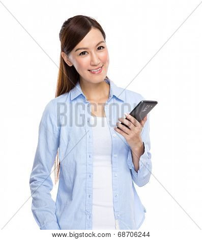 Asian Woman with cell phone