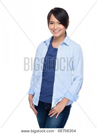 Young asian girl isolated