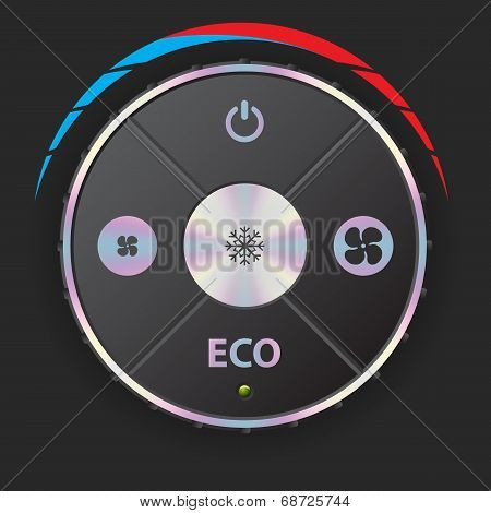 Air Conditioning Gauge With Metallic Elements