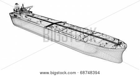 Tanker crude oil carrier ship